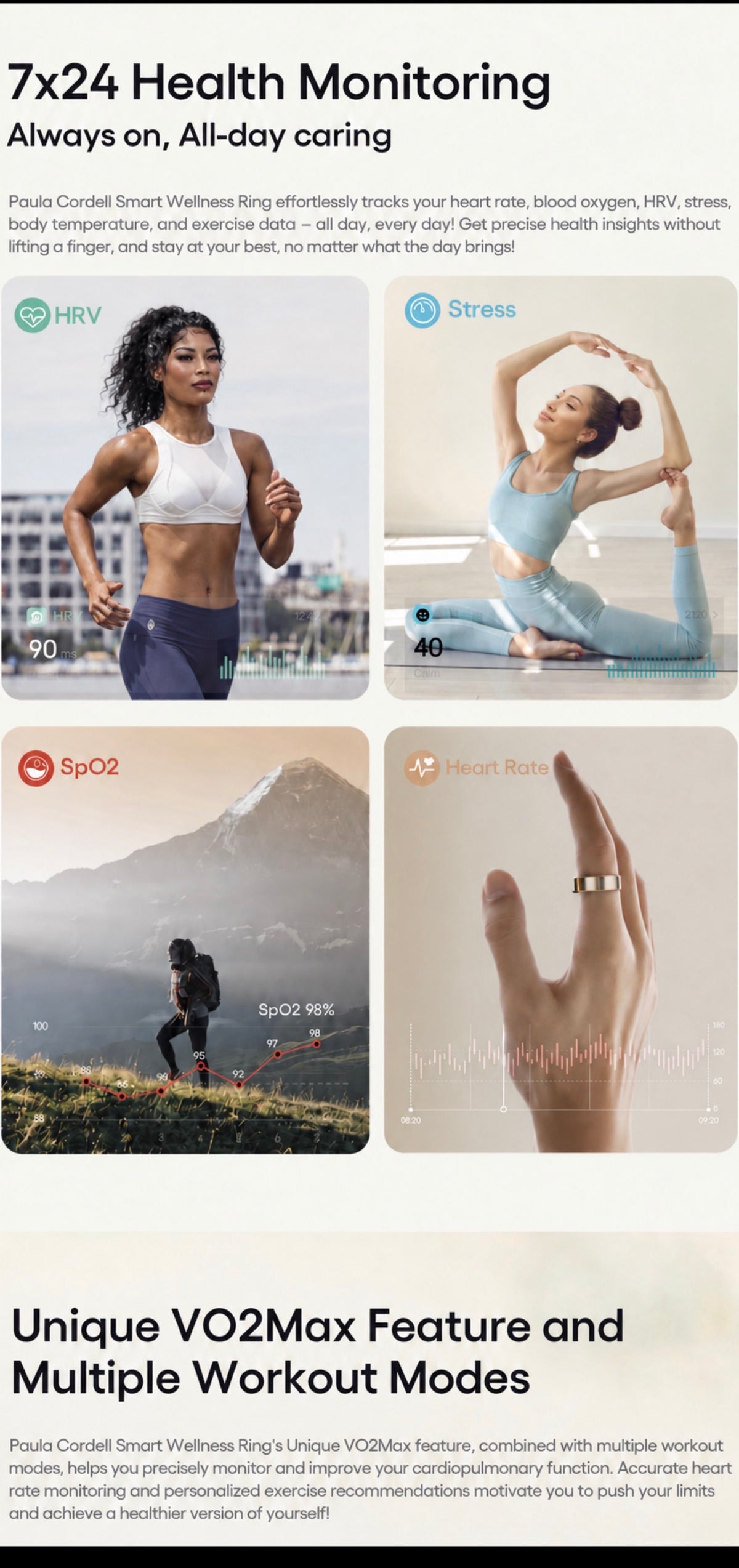 Paula Cordell™ Smart Wellness Ring | Advanced Health Tracking